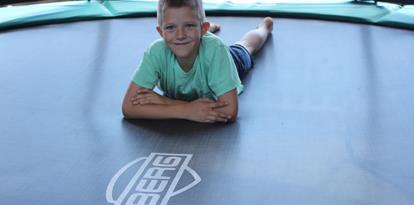 A boy on the trampoline